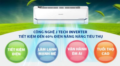 Bán điều hòa Sharp 1 chiều Inverter 9000BTU uy tín tại Hải Phòng