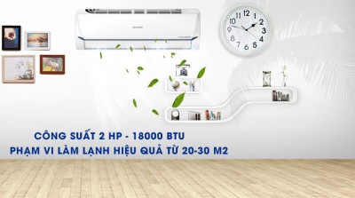 Bán điều hòa Sharp 1 chiều Inverter 18000BTU uy tín tại Hải Phòng