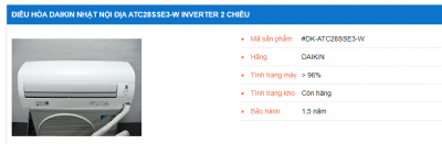 Bán Điều Hòa Daikin Nhật Nội Địa tại Hải Phòng